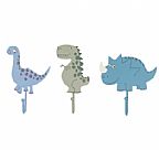 Dinosaur Single Hooks כחול- A