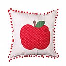 Apple Cushion - Red Polka Dot ללא מילוי