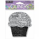 Newspaper Cupcake Cling Stamp Set
