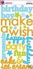 PARTY TIME BOY Words Stickers