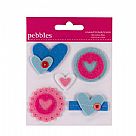 Hearts - Layered Felt Stickers