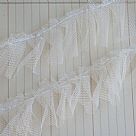 Tulle Pleat Trim - Milk