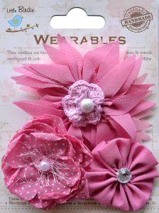 פרחי בד - Boutique Fabric Flowers Carnation Pink