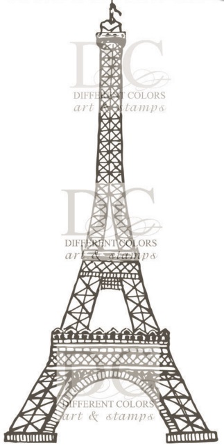 חותמת עץ - Eiffel Paris