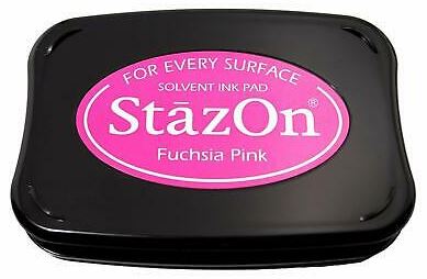 דיו יבש StazOn Solvent Ink Pad - Fuchsia Pink