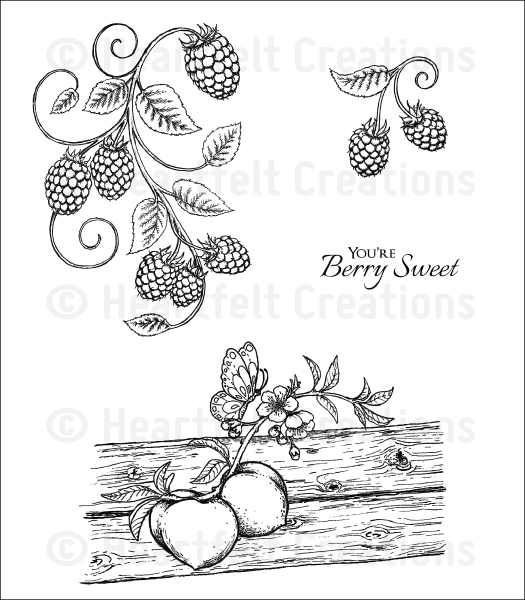 Berries and Peaches Cling Stamp Set