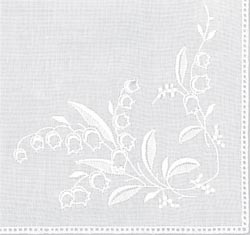White Lily of the Valley Hemstitched Hankie