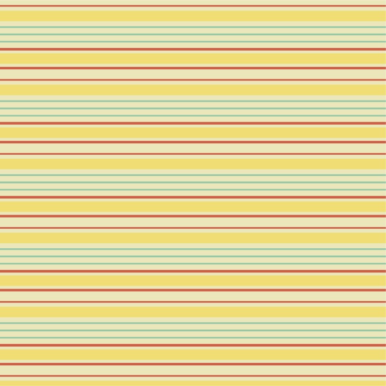 727 Retro Summer - פסים צהובים