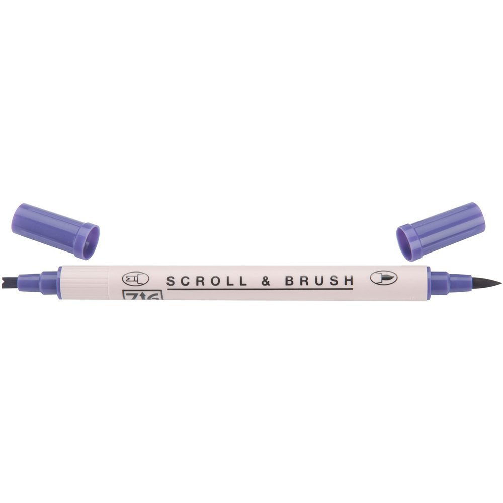 Zig Scroll &amp; Brush Marker - Pure Violet 080