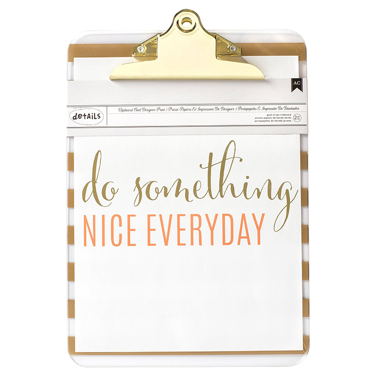 Clipboard with Print 9X12.5&quot; - Something Nice