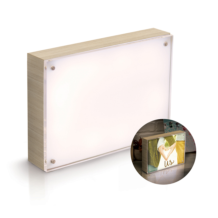 Photo Lights Collection - Acrylic Wood Frame - 5X7 - Natural