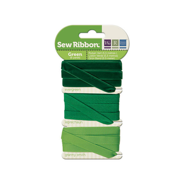 מארז סרטי בד - Sew Ribbon - Ribbon Set Green