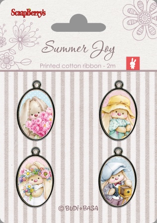 Metal Elements with Epoxy Stickers - Summer Joy 1