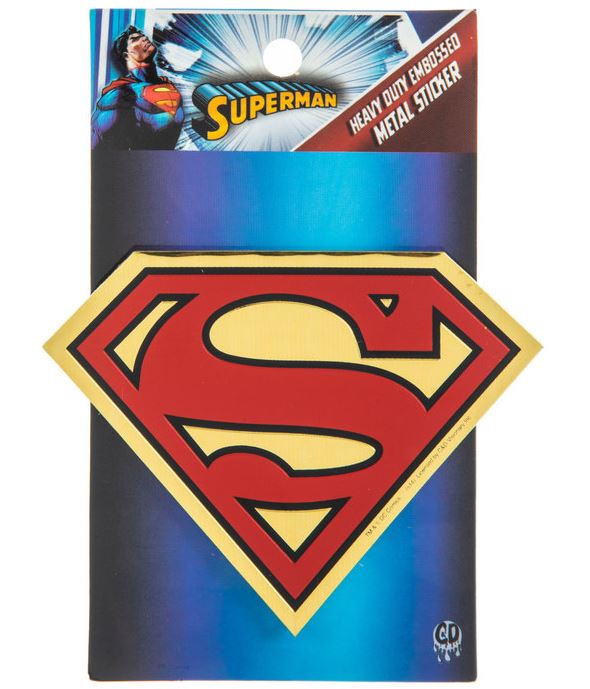 מדבקת מתכת סמל סופרמן - SUPERMAN Metal Sticker