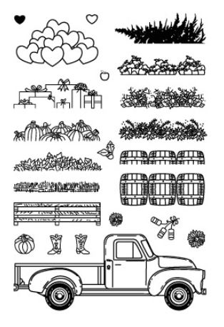 סט חותמות סיליקון- My farm