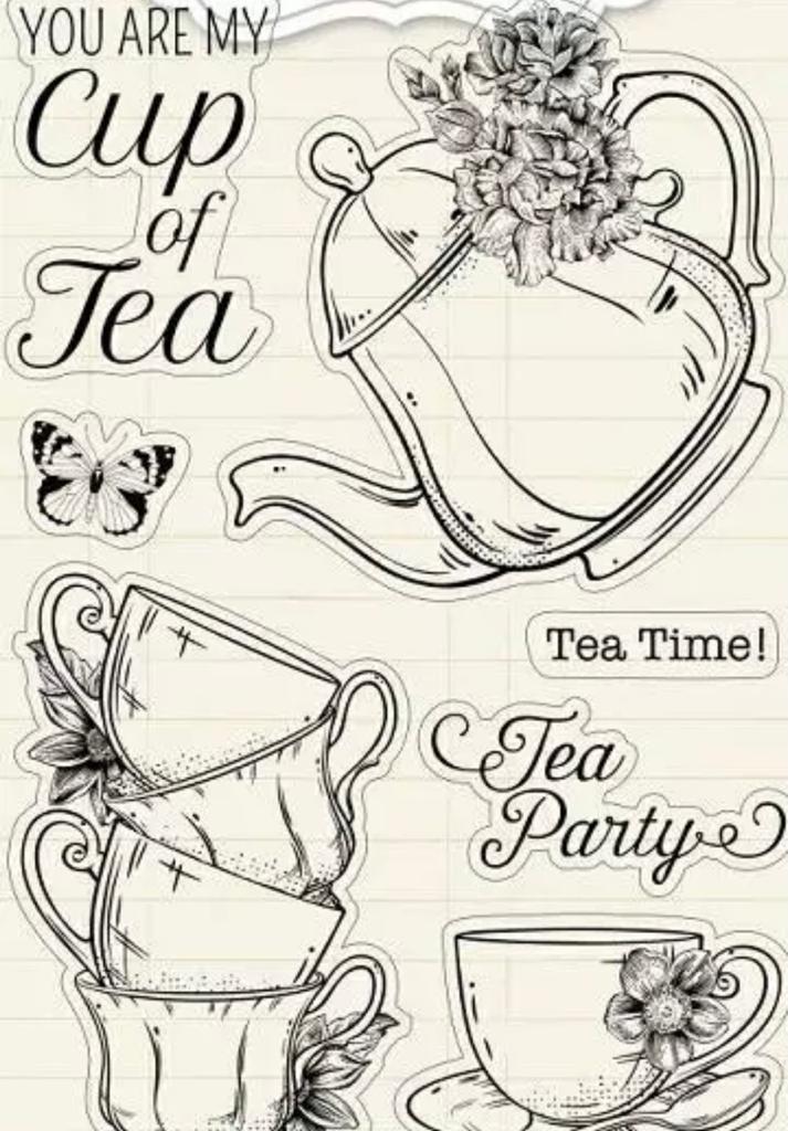 סט חותמות סיליקון - מסיבת תה