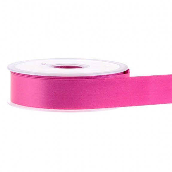 גליל 50 מ&#39; סרט סאטן רוחב 25mm - ורוד פוקסיה