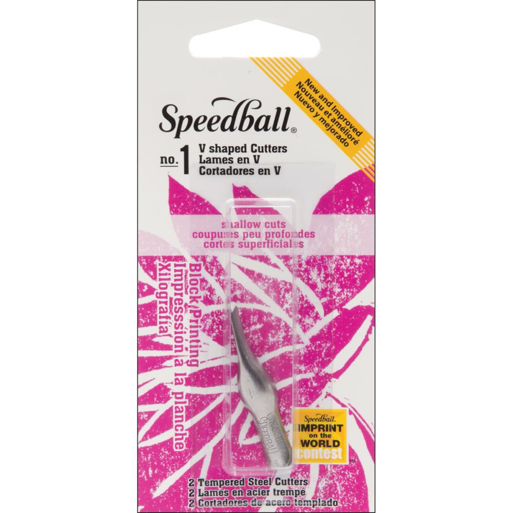 סכין לגילוף - Speedball Lino Cutter Blades - #1 Small V