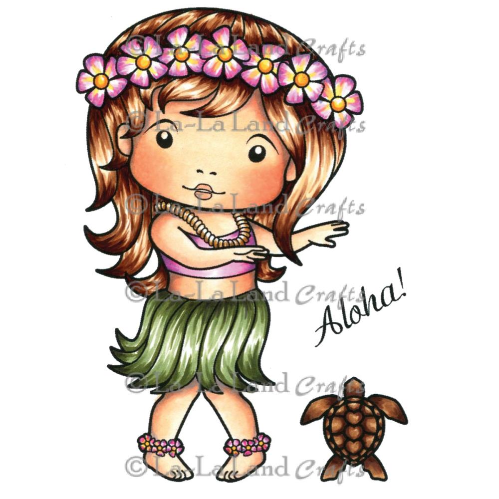 La-La Land Cling Stamps - Hula Marci