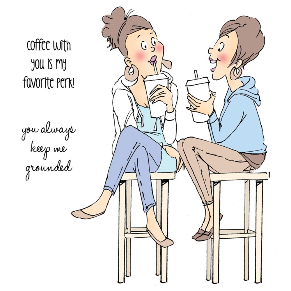 Girlfriends Cling Rubber Stamps - Coffee