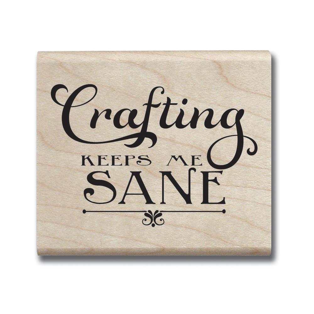 חותמת עץ - Crafting Keeps Me Sane