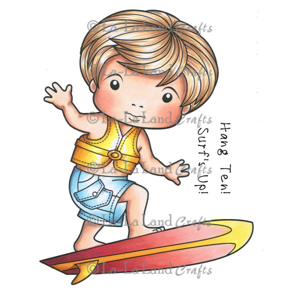 La-La Land Cling Stamp - Surfing Luka