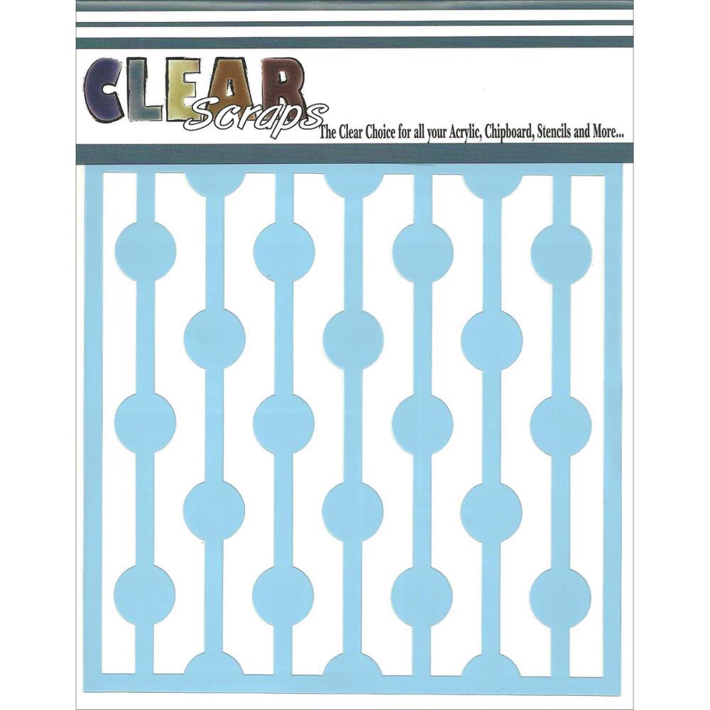 Clear Scraps Stencils 6&quot;X6&quot; - Bulb Strings