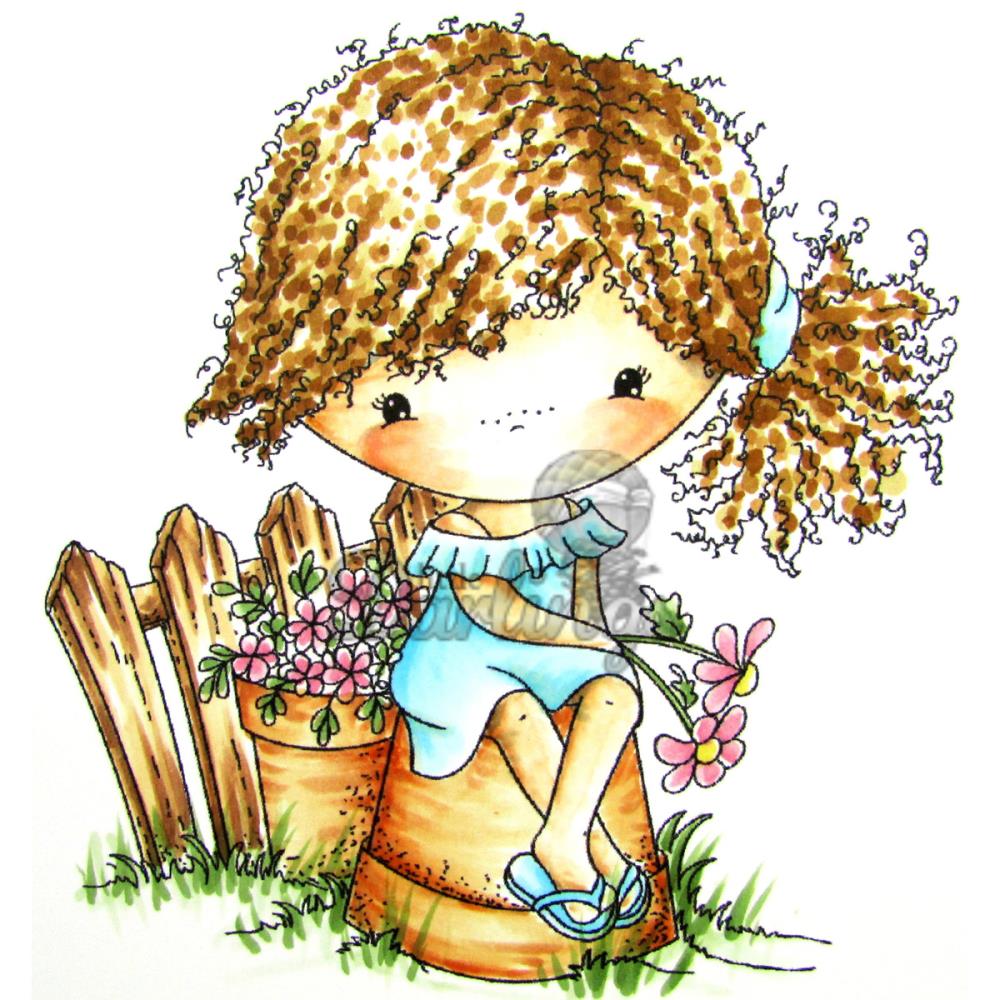 Little Darlings Cling Stamp - Sitting Pretty