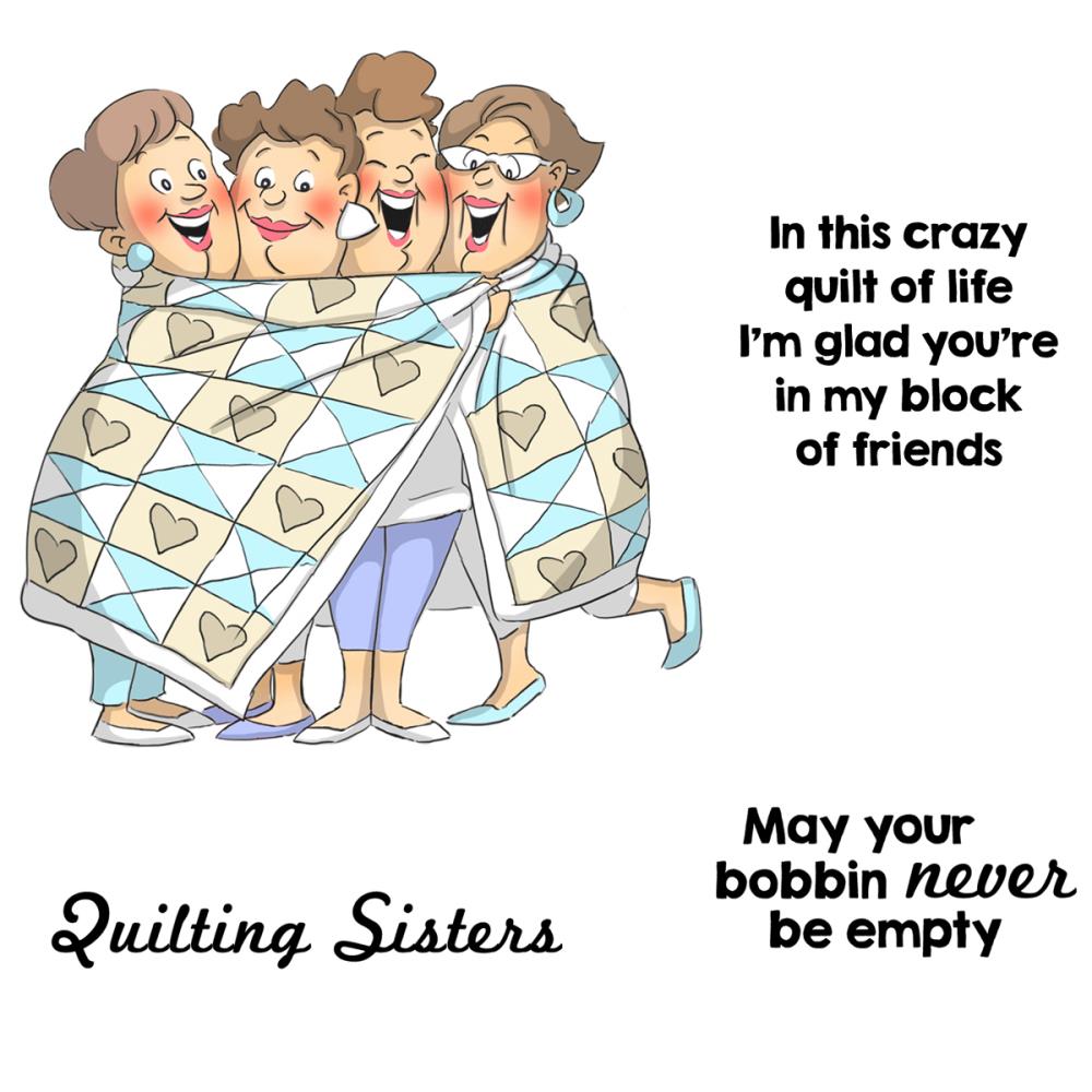 Girlfriends Cling Rubber Stamps - Quilt Set