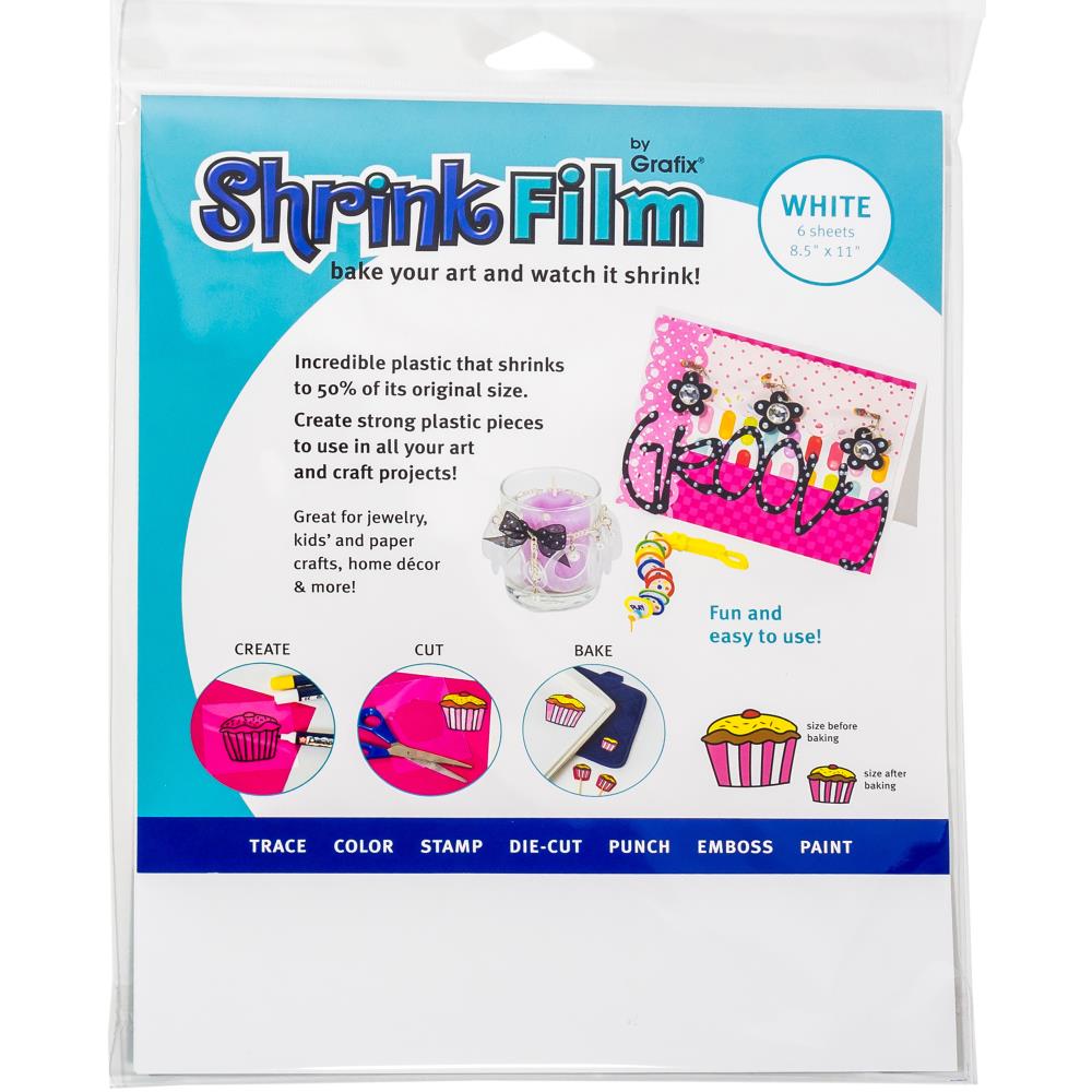 דף שרינקי לבן- Grafix Shrink Film