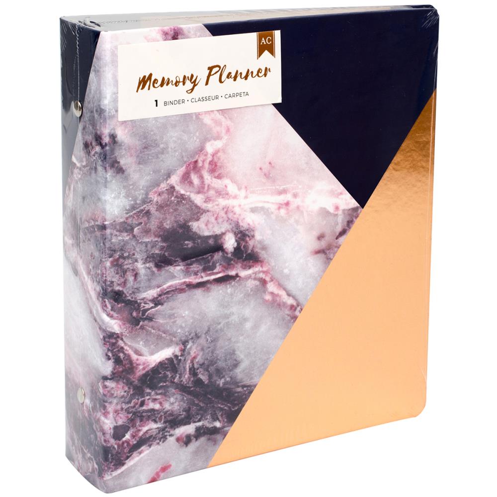 Memory Planner Binder - Marble Crush - Gold Corner