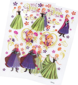 מדבקות נייר - Disney Frozen - Anna Flowers