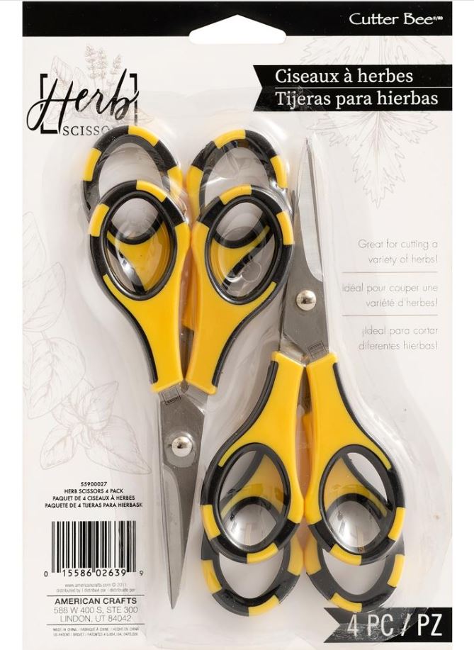 מארז מספריים - American Crafts Cutter Bee Herb Scissors - Yellow/Black