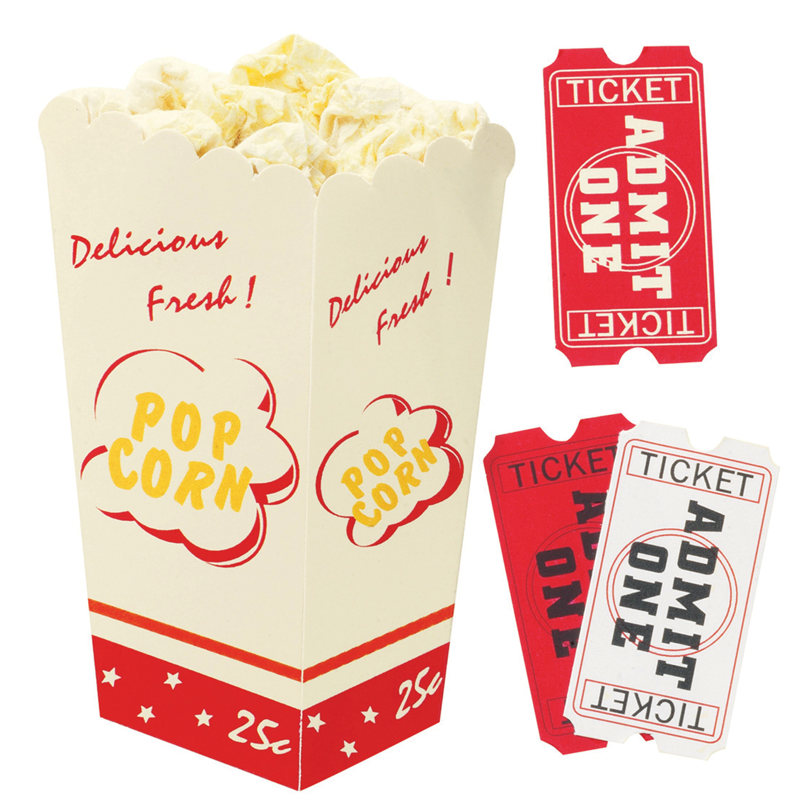 מדבקות תלת ממד - Dimensional Stickers - Movie Popcorn