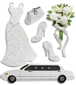 מדבקות תלת ממד - Jolee&#39;s Boutique - The Bride 2