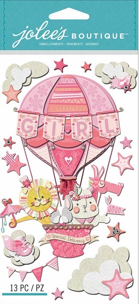 מדבקות תלת ממד - Dimensional Stickers - Baby Girl Special Delivery