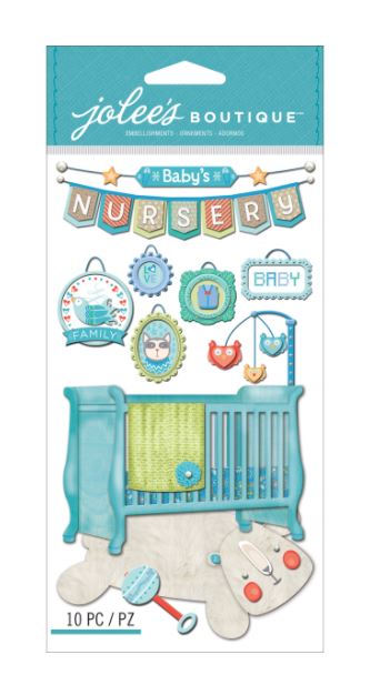 מדבקות תלת ממד - Dimensional Stickers - Baby Boy Nursery