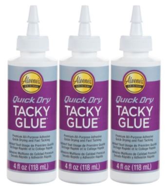 Aleene&#39;s Quick Dry Tacky Glue 4oz 3/Pkg