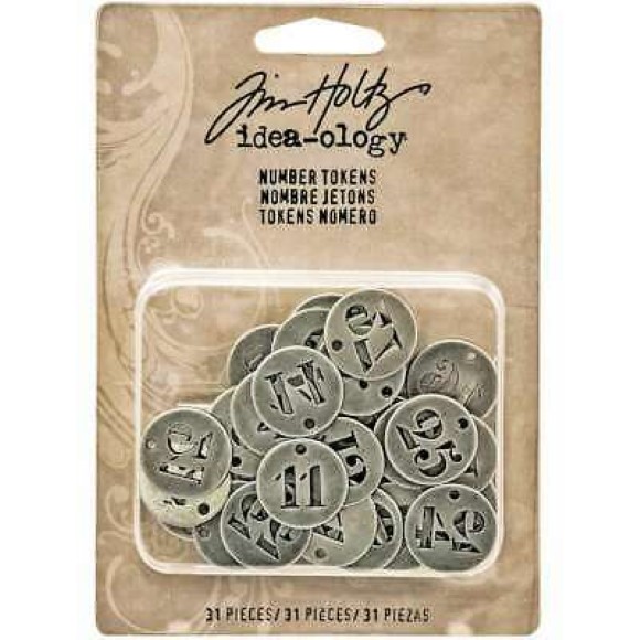 עיטורי מתכת - Idea-Ology Metal Number Tokens