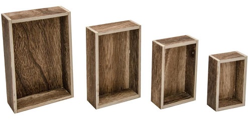קופסאות עץ לעיצוב - Idea-Ology Wooden Vignette Boxes