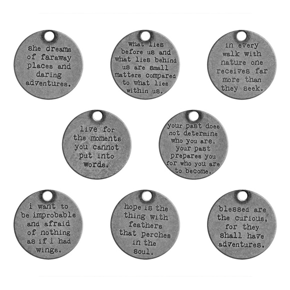 עיטורי מתכת - Idea-Ology Metal Quote Tokens