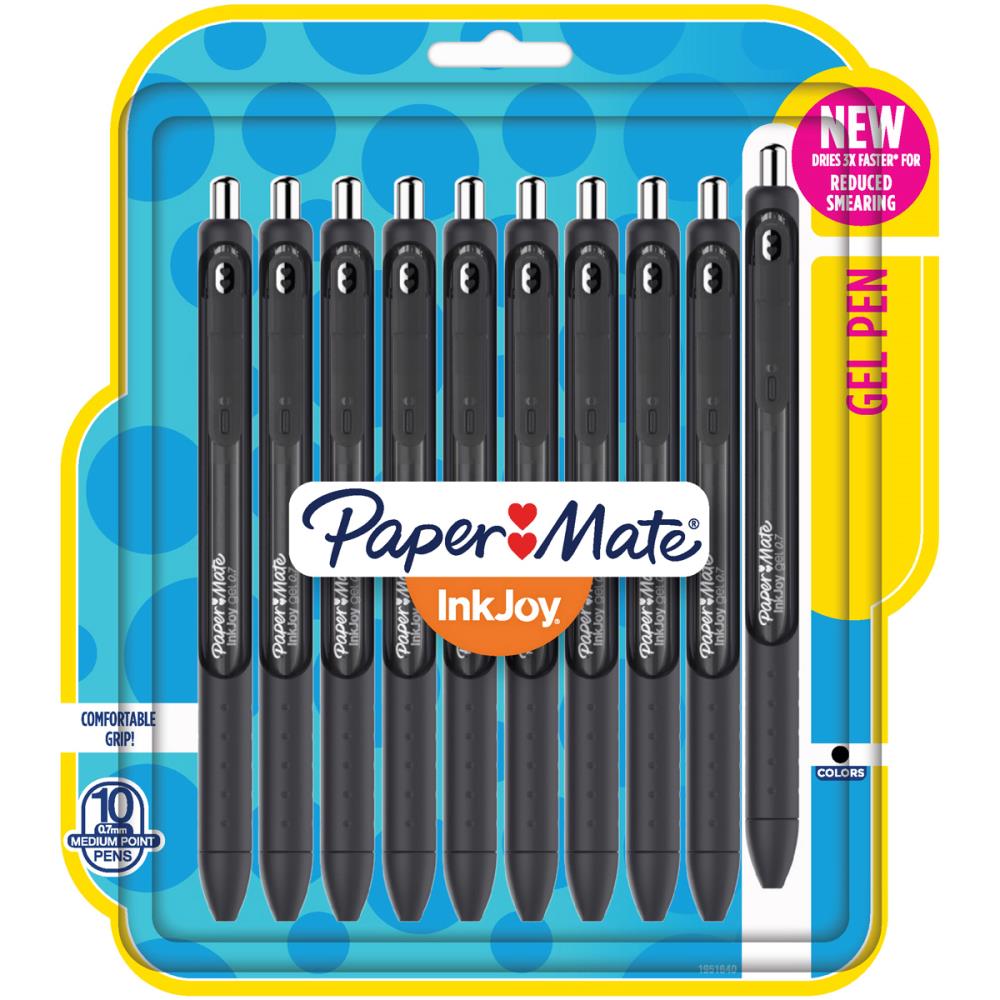 עטי ג&#39;ל 10 יחידות - Inkjoy Gel Pens 0.7mm