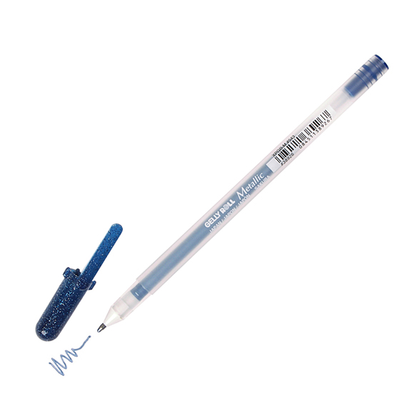 עט ג'ל Gelly Roll Pen Metallic - Blue Black