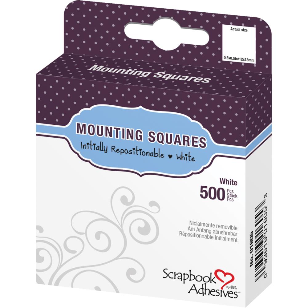 ריבועי דבק דו&quot;צ - &quot;Click &#39;n Stick Mounting Squares - White .5