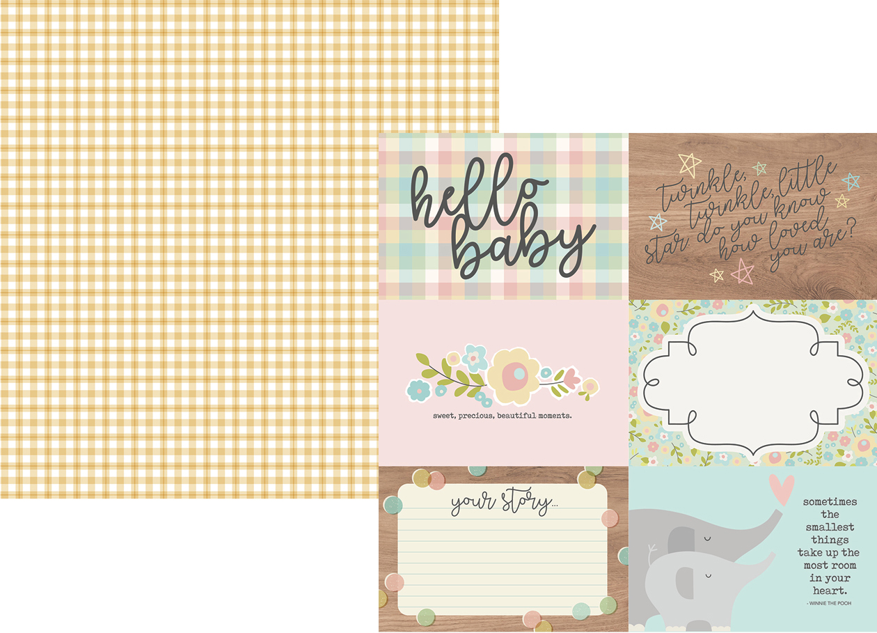 דף קארדסטוק 09 Oh, Baby! - 4x6 Horizontal Elements