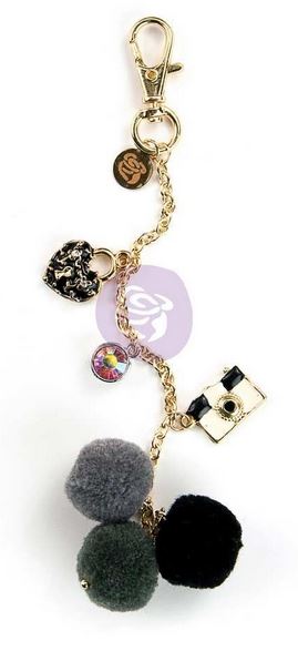 My Prima Planner Embellishments - Lock &amp; Key Pom Pom Key Chain