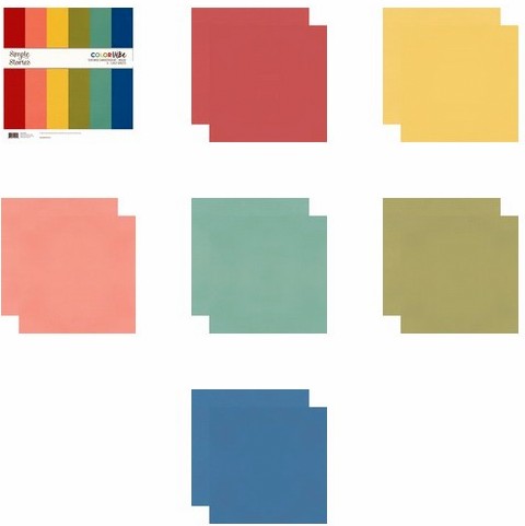מארז קארדסטוק 12" - Color Vibe Textured Cardstock Bolds