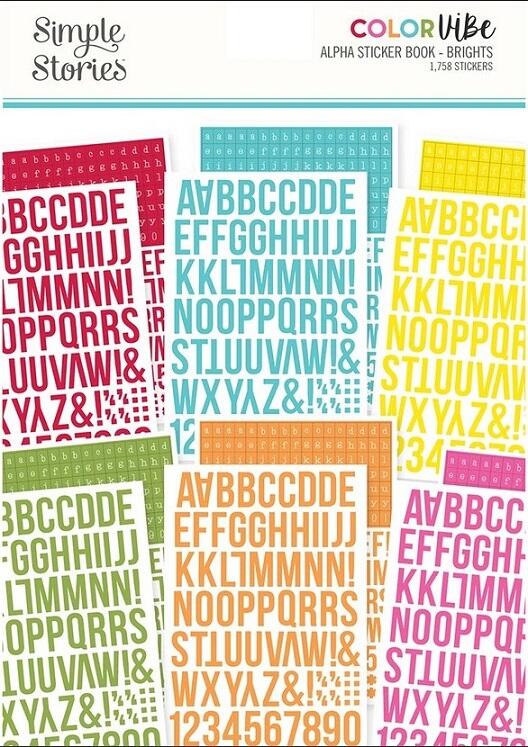 מארז מדבקות Color Vibe Alpha Sticker Brights - ABC