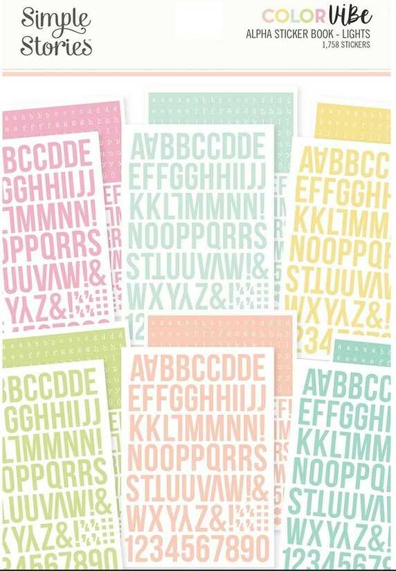 מארז מדבקות Color Vibe Alpha Sticker Book-Lights - ABC