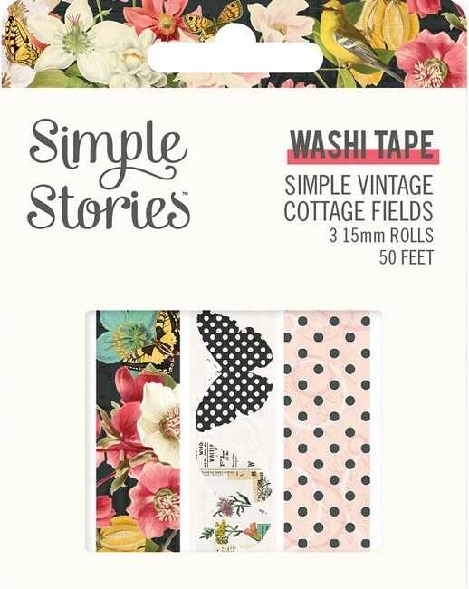 מארז וואשי טייפ - Simple Vintage Cottage Fields Washi Tape
